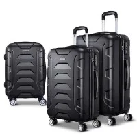 Wanderlite 3pc Luggage Trolley Set, ABS Hard Case, 20