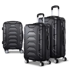 Wanderlite 3pc Luggage Trolley Set, ABS Hard Case, 20