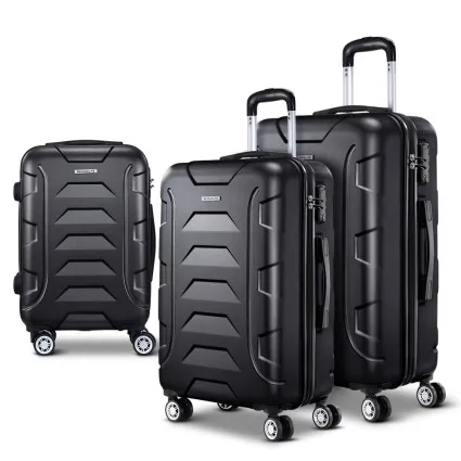 Wanderlite 3pc Luggage Trolley Set, ABS Hard Case, 20