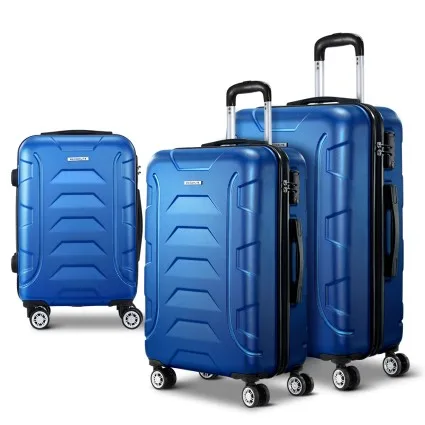 Wanderlite 3-Piece Luggage Trolley Set, ABS Hard Shell, 20