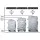 Wanderlite 3pc Luggage Trolley Set, ABS Hard Shell, Silver, 20/24/28