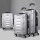 Wanderlite 3pc Luggage Trolley Set, ABS Hard Shell, Silver, 20/24/28