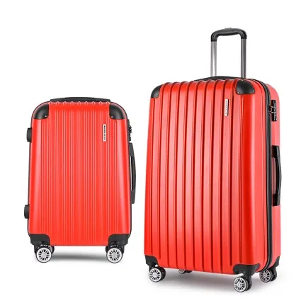 Wanderlite 2pc Luggage Trolley Set, ABS Hard Case, 20