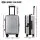 Wanderlite 20-Inch Carry-On Luggage with Front Pocket Laptop Compartment and Dual TSA Locks Silver