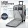 Wanderlite 20-Inch Carry-On Luggage with Front Pocket Laptop Compartment and Dual TSA Locks Silver