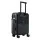 Wanderlite 20 Inch 40L Carry On Suitcase with Front Pocket Laptop Compartment TSA Lock Black Spinner Wheels