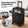 Wanderlite 20 Inch 40L Carry On Suitcase with Front Pocket Laptop Compartment TSA Lock Black Spinner Wheels