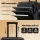 Wanderlite 20 Inch 40L Carry On Suitcase with Front Pocket Laptop Compartment TSA Lock Black Spinner Wheels
