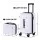 Wanderlite 2 Piece White Trunk Luggage Set 12
