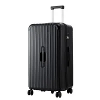 Wanderlite 28-Inch Trunk Luggage Suitcase 90L with USB and Type-C Ports, TSA Lock and 360° Spinner Wheels Black
