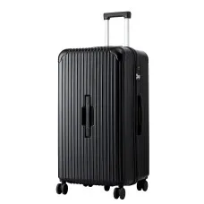Wanderlite 28-Inch Trunk Luggage Suitcase 90L with USB and Type-C Ports, TSA Lock and 360° Spinner Wheels Black