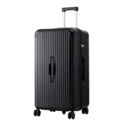 Wanderlite 28-Inch Trunk Luggage Suitcase 90L with USB and Type-C Ports, TSA Lock and 360° Spinner Wheels Black