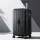 Wanderlite 28-Inch Trunk Luggage Suitcase 90L with USB and Type-C Ports, TSA Lock and 360° Spinner Wheels Black
