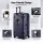 Wanderlite 32 Inch Trunk Luggage Deep Indigo ABS 130L Spinner TSA Lock USB Type‑C 5 Wheels 3/7 Split