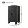 Wanderlite 20-inch Trunk Carry On Luggage 50L ABS Hard Shell Spinner TSA Lock Black Reinforced 360° Wheels 3/7 Split
