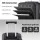 Wanderlite 20-inch Trunk Carry On Luggage 50L ABS Hard Shell Spinner TSA Lock Black Reinforced 360° Wheels 3/7 Split