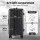 Wanderlite 4pcs Trunk Luggage Suitcase Set Black ABS, 12