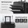 Wanderlite 4pcs Trunk Luggage Suitcase Set Black ABS, 12