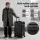Wanderlite 4pcs Trunk Luggage Suitcase Set Black ABS, 12