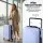 Wanderlite 28 inch Wide Handle Suitcase Light Blue Large Capacity 360° Wheels TSA Lock PC Shell Aluminium Handle