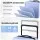 Wanderlite 28 inch Wide Handle Suitcase Light Blue Large Capacity 360° Wheels TSA Lock PC Shell Aluminium Handle