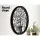 Artiss 60cm Metal Wall Art Hanging Sculpture, Round Tree of Life Leaf Design, Black Home Decor, Easy Mount