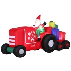 Jingle Jollys 2.6M Christmas Inflatable Santa Truck with LED Lights, Water-Resistant & UV-Resistant Polyester