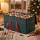 Jingle Jollys Christmas Baubles Storage Box 128 Slots with 2 Side Pockets Double Handles Zippered Green