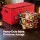 Jingle Jollys Christmas Baubles Storage Box 128 Slots, Non-Woven Fabric, Red, Zippered, 65x33x33cm, Durable Handles