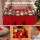 Jingle Jollys Christmas Baubles Storage Box 128 Slots, Non-Woven Fabric, Red, Zippered, 65x33x33cm, Durable Handles