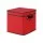 Jingle Jollys Christmas Baubles Storage Box with 64 Dividers, Oxford Fabric, 30x30x30cm, Dust-Proof, Red