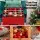 Jingle Jollys Christmas Baubles Storage Box with 64 Dividers, Oxford Fabric, 30x30x30cm, Dust-Proof, Red