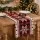 Jingle Jollys Christmas Table Runner 190cm Snowflake Plaid Linen Blend Dining Decor
