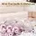 Jingle Jollys 34pc Christmas Decor Set: 20M Ribbon & 33 Shatterproof Ornaments in Pink, White, Gold for Festive Elegance