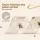 Jingle Jollys 34pc Christmas Decor Set: 20M Ribbon & 33 Shatterproof Ornaments in Pink, White, Gold for Festive Elegance
