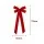 Jingle Jollys 12-Piece Red Velvet Christmas Tree Bows 12.5 x 26cm Decorations for Trees Wreaths and Garlands