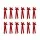 Jingle Jollys 12-Piece Red Velvet Christmas Tree Bows 12.5 x 26cm Decorations for Trees Wreaths and Garlands