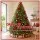 Jingle Jollys 24 Piece Red Velvet Christmas Tree Bows 9cm x 9.5cm for Wreaths Garlands and Gifts