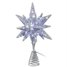 Jingle Jollys 3D Christmas Tree Topper Star with 60 LED Lights and Timer for Indoor Outdoor Decorations
