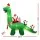 Jingle Jollys 3.8m Christmas Inflatable Santa Dinosaur with LED Lights, UV-Resistant, Water-Repellent Polyester