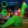 Jingle Jollys 3.8m Christmas Inflatable Santa Dinosaur with LED Lights, UV-Resistant, Water-Repellent Polyester