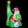 Jingle Jollys 1.86m Christmas Inflatable Dinosaur with LED Lights, 190T Polyester, Outdoor Decor, Easy Deflate