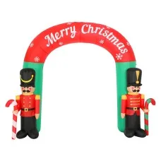 Jingle Jollys 3M Christmas Inflatable Nutcracker Archway with LED Lights, UV-Resistant 190T Polyester, Indoor Outdoor