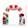 Jingle Jollys 3M Illuminated Christmas Inflatable Archway Santa, 190T Polyester, Water-Repellent, UV-Resistant
