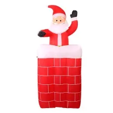 Jingle Jollys 1.8M Illuminated Christmas Inflatable Santa Pop Up, UV-Resistant Polyester, Indoor Outdoor Décor