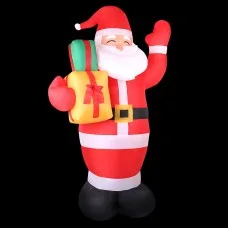 Jingle Jollys Christmas Inflatable Santa 2.4M with LED Lights, Water-Repellent UV-Resistant Outdoor Decoration