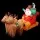 Jingle Jollys 2.2M Illuminated Christmas Inflatable Santa Sleigh, UV-Resistant, Water-Repellent, Indoor Outdoor Decor