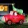 Jingle Jollys 1.6M LED Santa Truck Inflatable – Water & UV-Resistant, Easy Inflate/Deflate, Indoor/Outdoor Decor