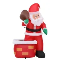 Jingle Jollys Christmas Inflatable Santa 120cm with LED Lights, Water-Resistant UV-Proof Outdoor Decoration