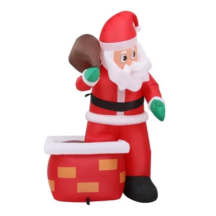 Jingle Jollys Christmas Inflatable Santa 120cm with LED Lights, Water-Resistant UV-Proof Outdoor Decoration